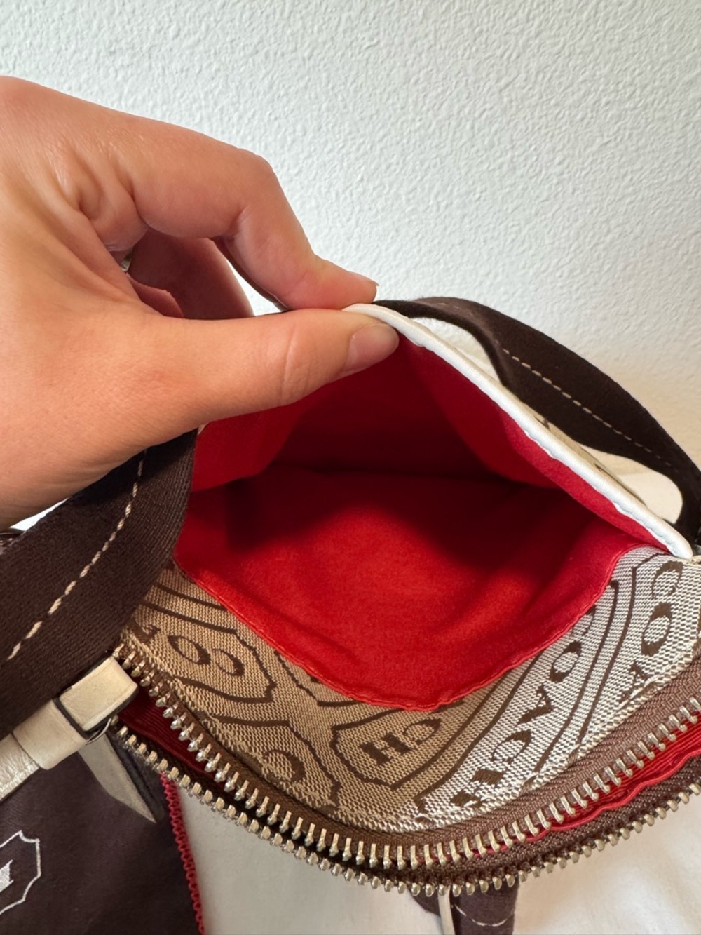 Coach Beige Signature Crossbody Bag - Picture 5 of 6